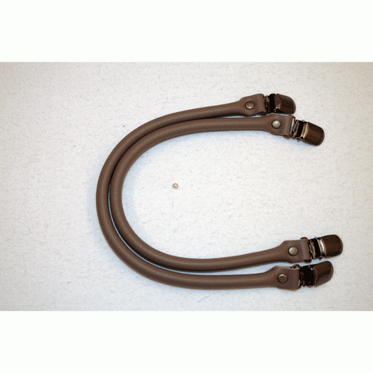 F J Fusion Taupe Bag Handles - 40cm Quality Notions for Quilting