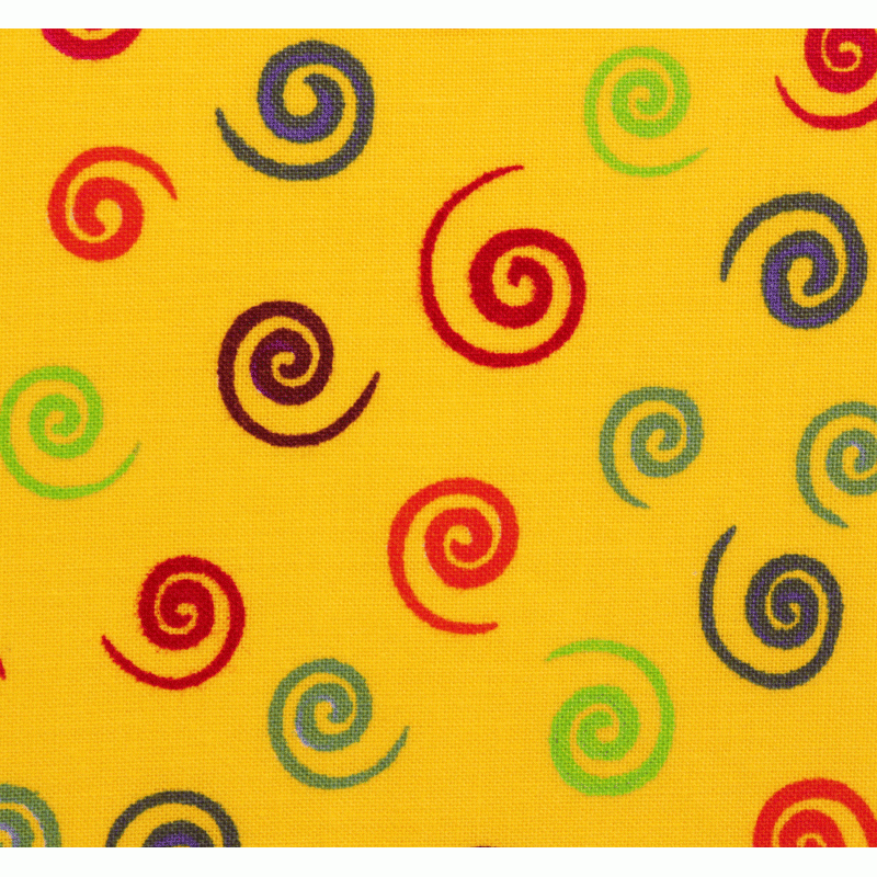 Extra Wide Backing Fabric for Quilts - 108" Multicoloured Swirls