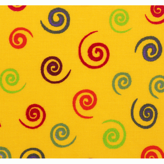 Extra Wide Backing Fabric for Quilts - 108" Multicoloured Swirls