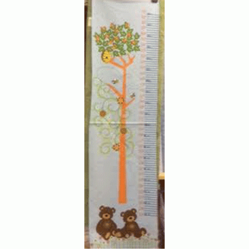 Ebor Fabrics Multicoloured Child's Height Chart - 42" Wide Fabric