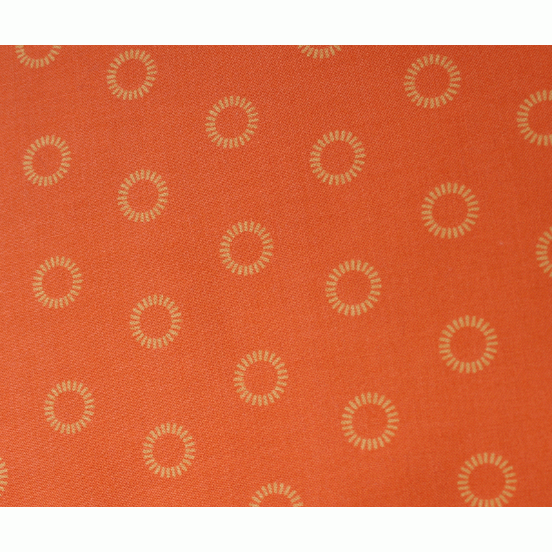 Bright Orange Circle Fat Quarter - Perfect for Kids' Projects