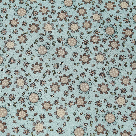 Nutex 108" wide "moonflower" Blue, 100% cotton