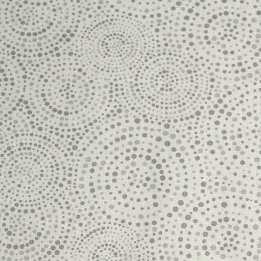 EQS "hexi dots" Grey, 108"wide 100% cotton backing fabric