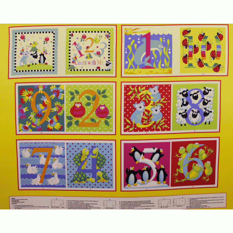 Children's Fabric Book - Vibrant Numbers Design for Creative Learning ...