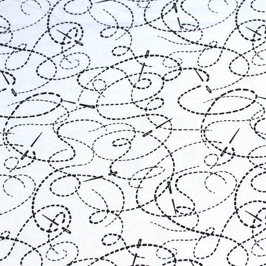 Stoff "needle and thread" 108" backing fabric, white
